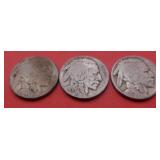 3 Buffalo Nickels