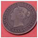 1859 Queen Victoria  Large 1 Cent