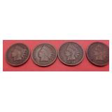 1892, 1896, 1898, 1900 Indian Head Pennies
