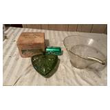 Green Candy Dish, Punch Bowl