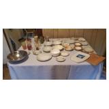 Cutting Boards, Bowls Plates, Fire King Mugs