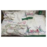 Stitched Pillow Cases and Table Runners ( some in