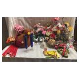 Vintage Etched Cobalt Blue Vases, Cardinal Sonsco