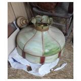 Stained Glass Hanging Lamp Has Crack
