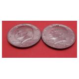 1971 & 1972 Kennedy Half Dollars