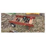 Heavy-duty wire  Dispenser on wheels.