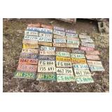 Old license plate collection