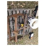 Snow plow mount for a jeep.