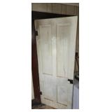 Old wood house door.