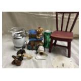 Fragrance Lamp, Bear Bank Toy Wooden Chair,