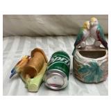 Vintage Czech Bird Wall Pocket, 2 Birds Planter