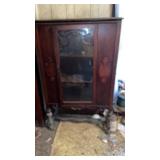 Vintage China Cabinet Walnut? 61.5 x 36.5 x 15