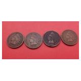 1898, 1903, 1906, 1907 Indian Head Pennies