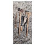 Axes  corn knifes  ash shovels.