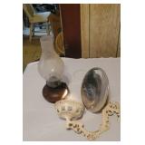 Oil Lamp With cast Iron Wall Mount