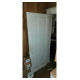 Old wood house door.