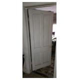 Old wood house door.