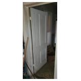 Old wood house door.