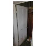 Old wood house door.