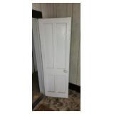 Old wood house door.