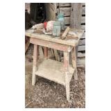 Primitive table for jars rag balls