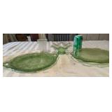 Vintage Green Depression Glass