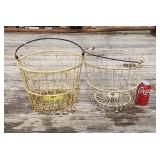 Wire egg baskets.