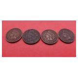 1899, 1902, 1903, 1907 Indian Head Pennies