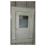 Old wood medicine cabinet Built-in to the wall