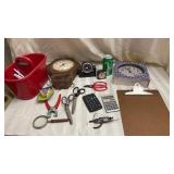 Clocks and Office Supplies