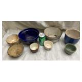Stone Clay Bowls , some with cracks and chips