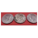 3 Bicentennial Kennedy Half Dollars