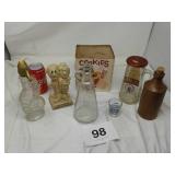 VTG.COOKIE JAR:STONE BOTTLE