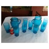BLUE PITCHER&GLASSES