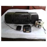 GE STEREO:CELL PHONE:POLAROID CAMERA