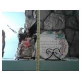 NATIVE AMERICAN&EAGLE FIBER OPTIC STATUE