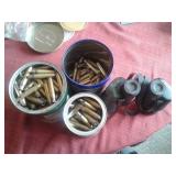 BRASS AMMO SHELLS:10X50 BINOCULARS