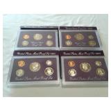 1984:86:92:93 U.S. MINT PROOF SETS