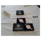 1991-D KOREAN WAR&1992-D WHITE HOUSE SILVER