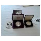 1990-S:1993 AMERICAN EAGLE SILVER DOLLARS