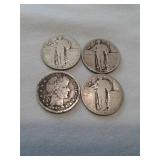 (4)SILVER QUARTERS