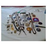 REAGAN PIN:VET OF FOREIGN WARS TIE DOWN:RIFE