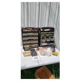 Two hardware storage organizers full hardware