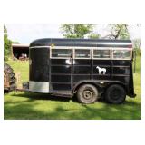 1991 DELTA HORSE TRAILER, TANDEM AXLE,