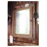 EARLY PRIMITIVE WOOD WALL CABINET