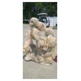 Coy Statue of solid onyx 25" tall