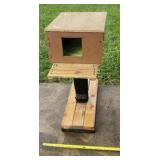 Homemade Cat House 31In Tall With Scratching Post