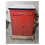 30 x 24 x 20 Porclein Top Metal Cabinet