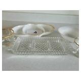 2 FIRE KING AND MISC GLASSWARE