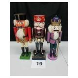 3 NUTCRACKERS 13 1/2" TALL